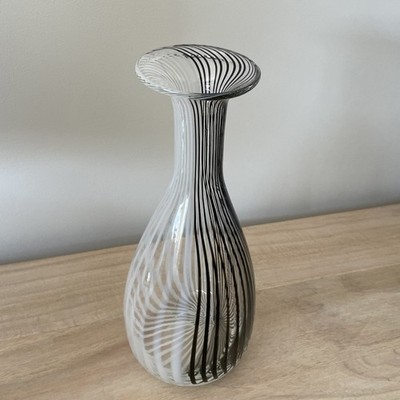 MCM Dino Martens Mezza Filigrana Aureliano Toso Swirl Glass Vase Italy.