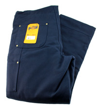 New CARHARTT Men Medium Reg Navy Blue Quilt Lined Duck Zip-To-Knee Bib Overall