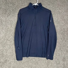 Smartwool 1/4 Zip Merino Wool Blend Quarter Zip Pullover Mens M Shirt Top Layer