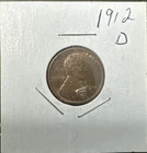 1912-D Lincoln Cent Wheat Penny, AU