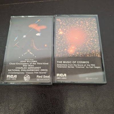 2 Cassette Tapes: Music Of Cosmos & Charles Gerhardt Close Encounters Star Wars