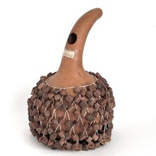 Cameroon African Shaker Rattle Gourd Hand Percussion Handmade 12  