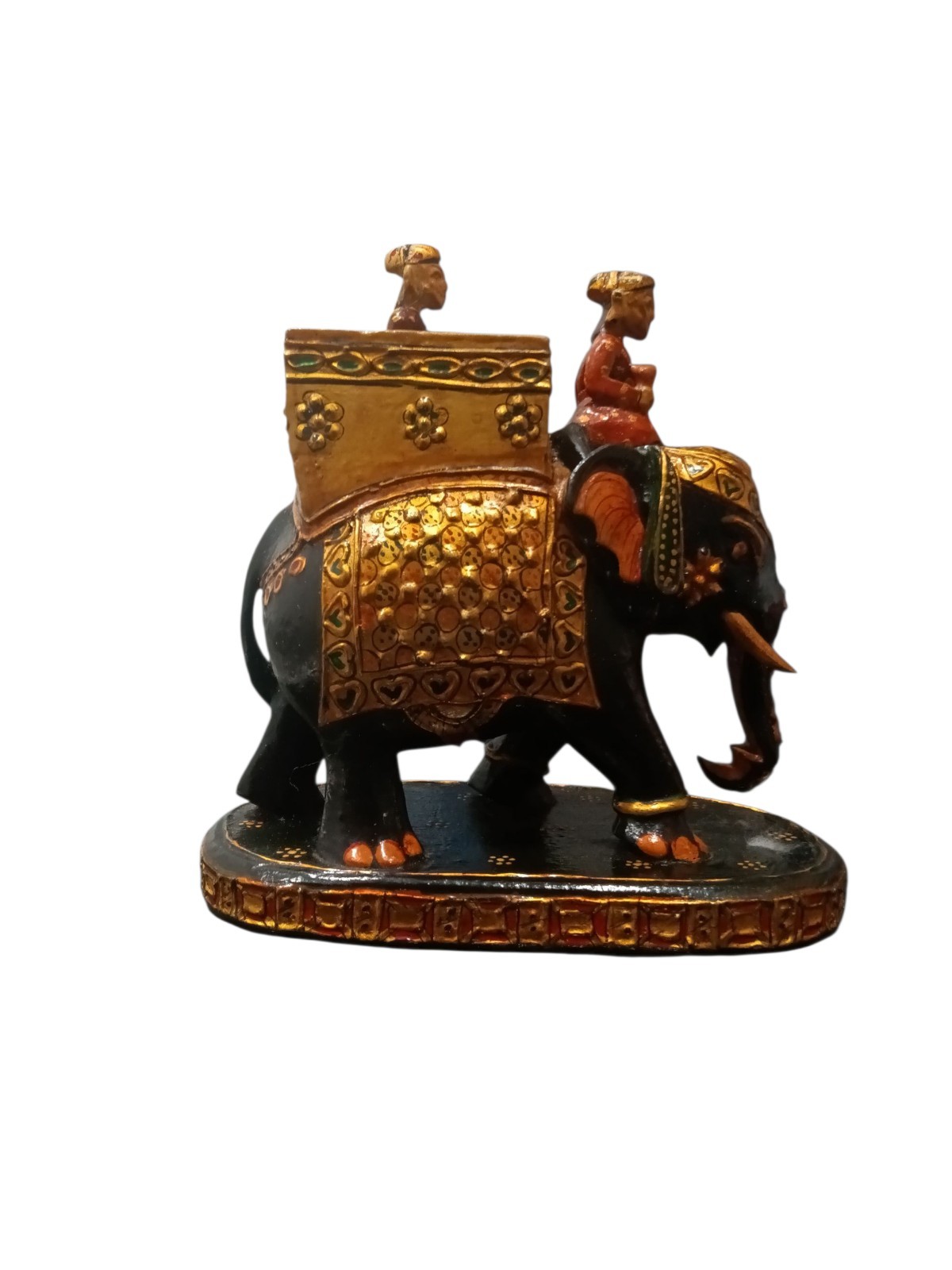 Handmade wooden elephant.