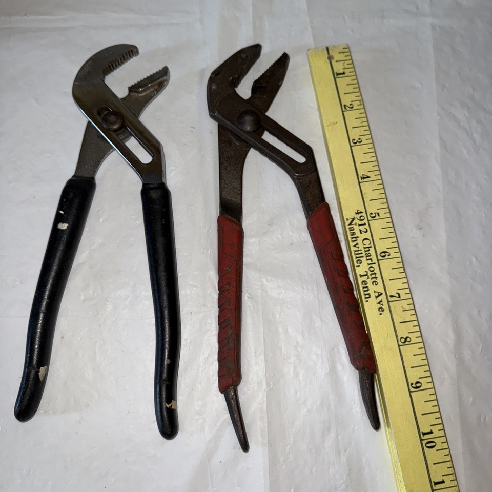 2 Vintage PLIERS SLIP JOINT CHANNEL LOCK STYLE: UTICA (Black ...