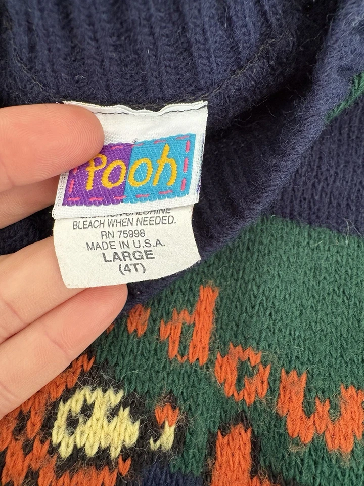 Vintage Winnie The Pooh Football Sweater 4 - Image 3 of 4