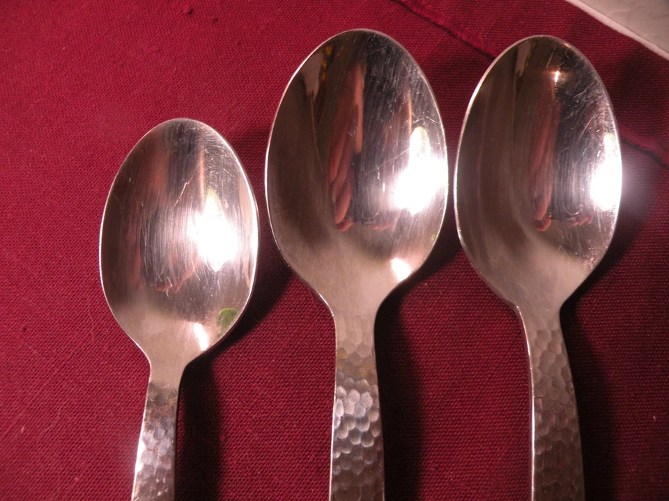 Godinger CASTELLO кованая нержавеющая 2 суповые ложки 7 3/8 дюйма и 1 чайная ложка 6 1/4 дюйма - Изображение 2 из 4