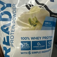 READY (CLEAN PURE) 7-INGREDIENTS 2 Carb 100% Whey 25g Protein Powder Vanilla