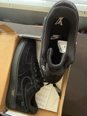 Louis Vuitton x Air Force 1 low black size 10 men s new in damaged box 