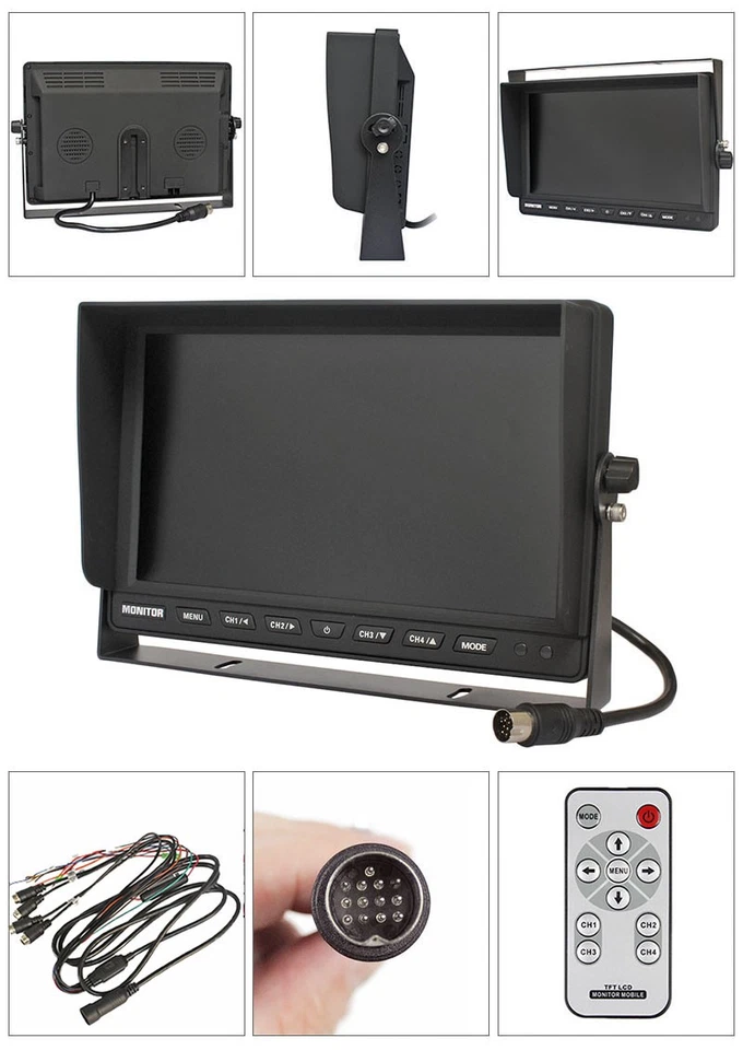 HD 9" Split Monitor Backup Camera For Truck RV Trailer Reversing See Blind spots - Image 3 of 4