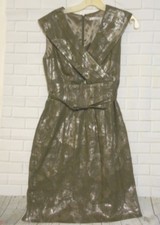 Classiques Entier Nordstrom Women Green Sz2 Sleeveless Belted Dress Quiet Luxury