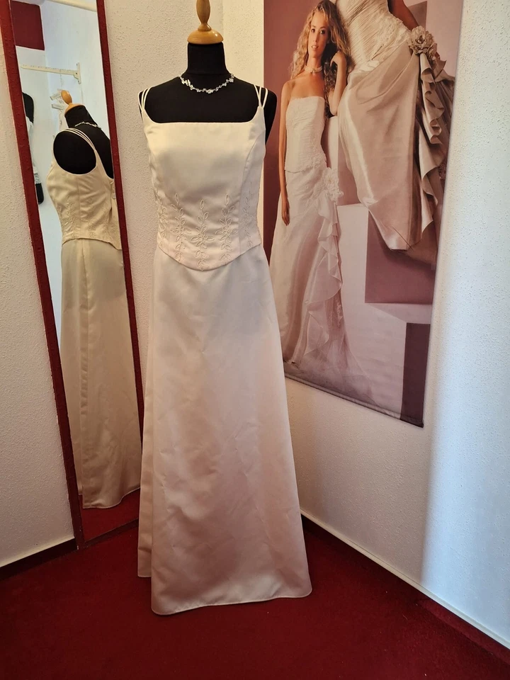 Kleid elegant Satin Farbe creme champagner Gr. 38 *** NEW*** - Bild 2 von 3