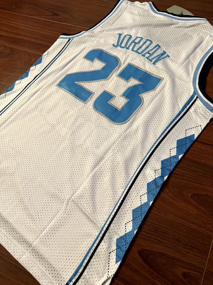 Новый с Ярлыками Michael Jordan баскетбол Джерси большой #23 Северная Каролина смолы каблуки белый - Изображение 2 из 4