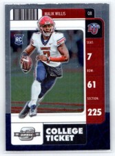 Malik Willis 2022 Panini Chronicles Draft Picks Rookie Contenders Optic #2