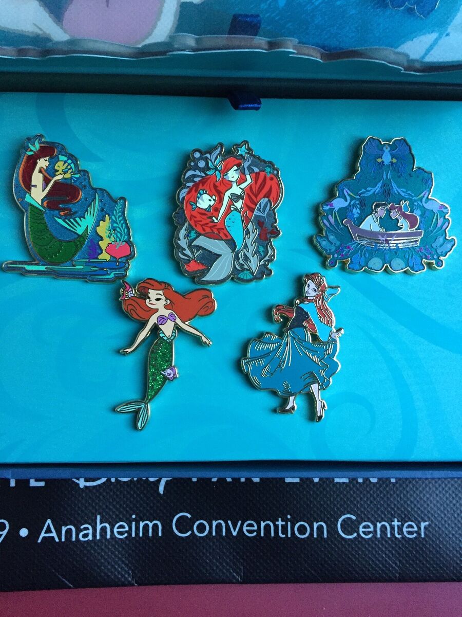 Disney D23 Expo 2019 30th The Little Mermaid Pin Set Limited Disney D23 Expo 2019 30th The Little Mermaid Pin Set Limited