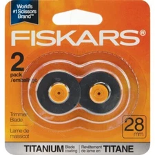 Fiskars 157390-1002 28mm 2 Pack Titanium Rotary Trimmer Blades
