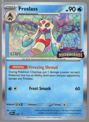 Froslass SVP 117 Staff Prerelease Promo Twilight Masquerade