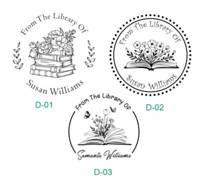 TRODAT Custom Hand Held Library Embosser-From The Library of custom open Book Embosser