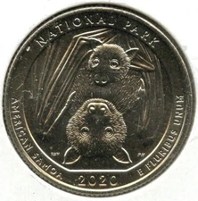 2020-W American Samoa Bat Quarter ATB National Park West Point Mint - L305