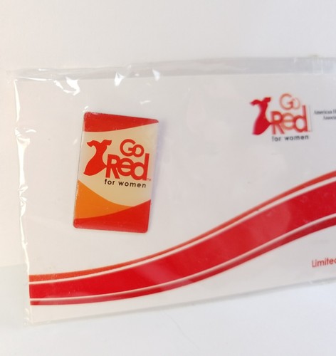 American Heart Association Go Red For Women Lapel Hat Pin Pinback - Picture 3 of 6