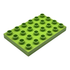 Lego Duplo 6x4x1 Green Base Plate Replacement Part 6208515