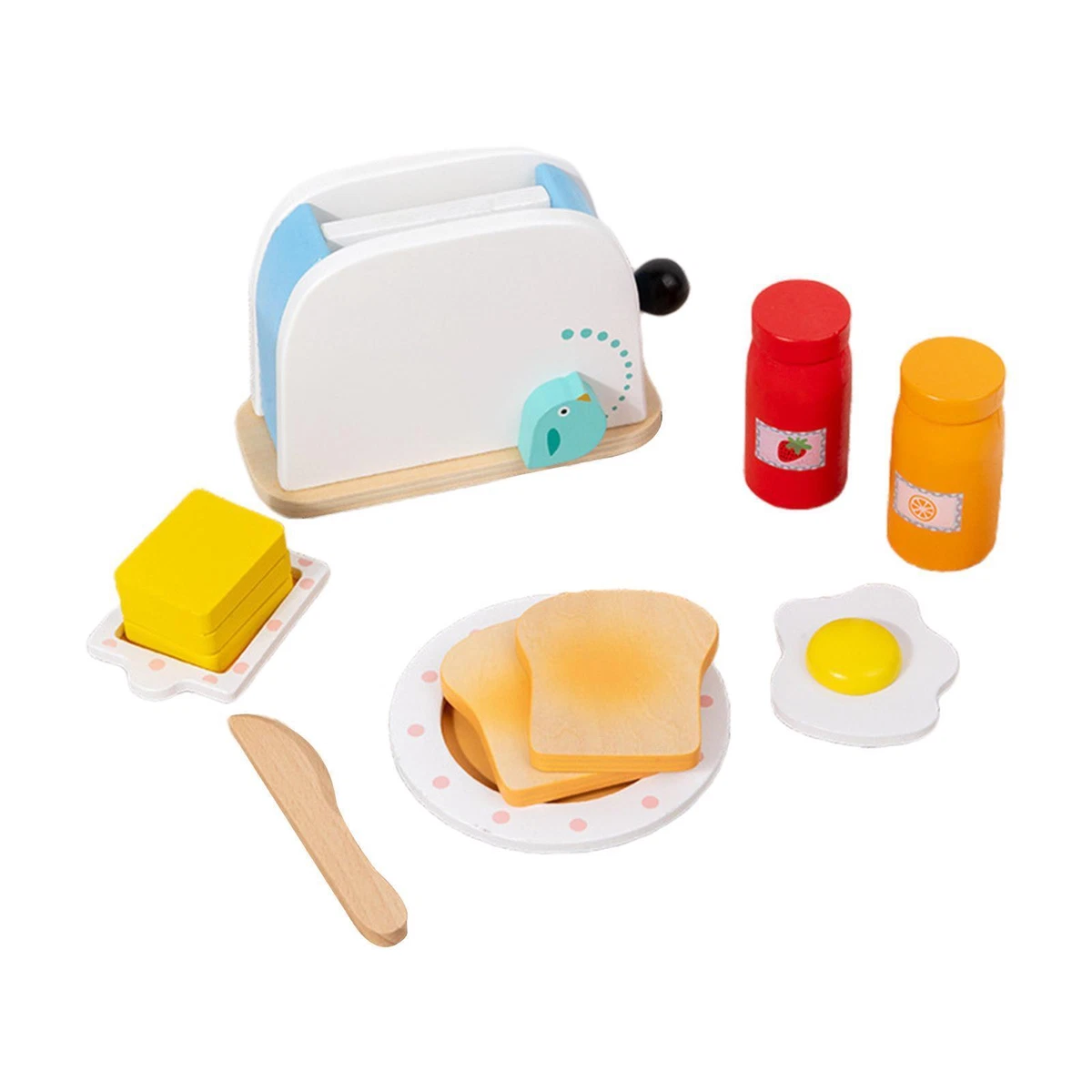 Playset Fun Simulation Wooden Bread Maker for Girls and Boys Kids Preschool