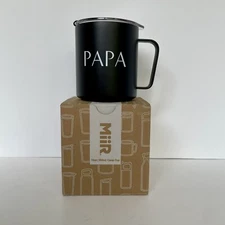Personalized Mug PAPA Mug Camp Cup Mug With Lid Brand New In Box Great Gift