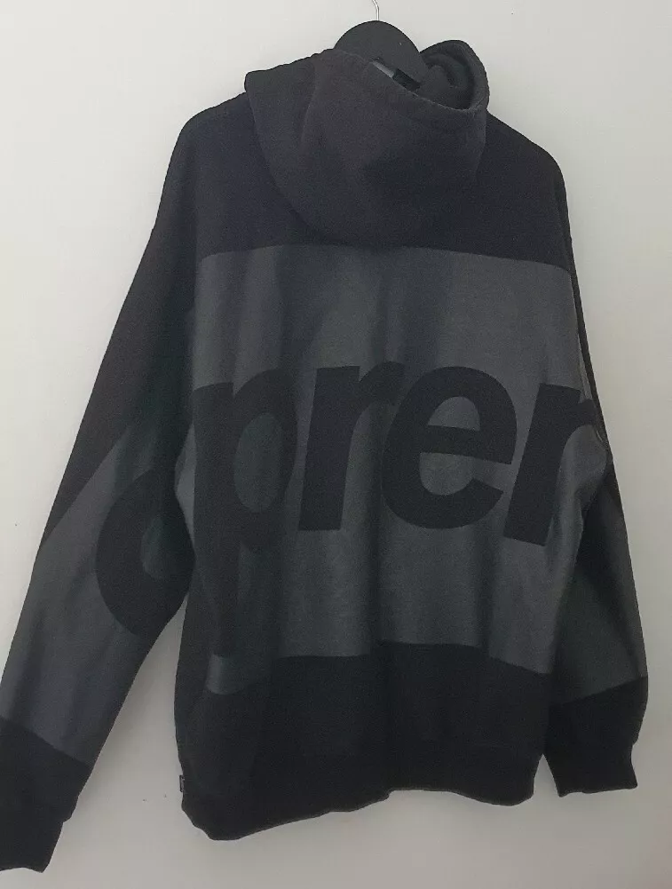 SS21 Supreme Big Logo Hooded Sweatshirt Size L Large Black Hoodie Pullover