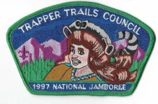 1997 National Jamboree JSP Trapper Trails Council Green bdr. Pioneer [MK121]
