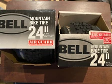 2 - Bell Mountain Bike Tire 24"x1.75"-2.125"  Air Guard Anti-Puncture Protection
