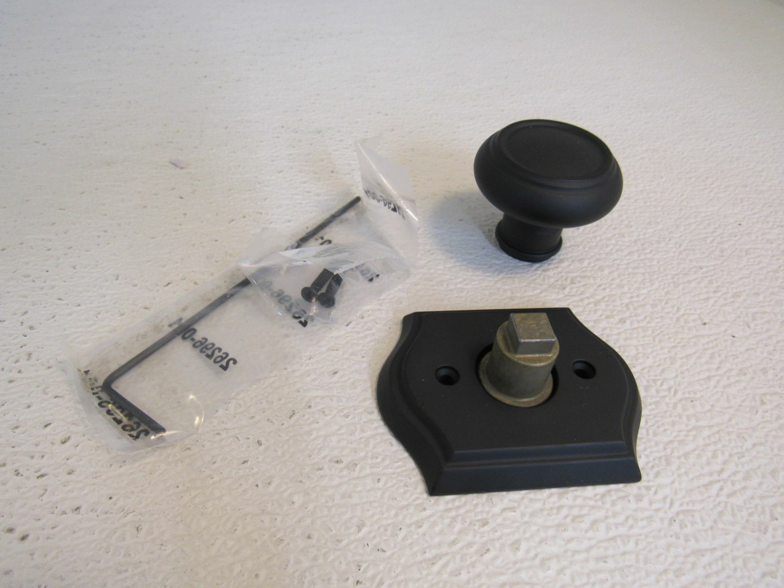 Baldwin Reserve Single Half Dummy Knobset Satin Black Traditional HDTRATAR190
