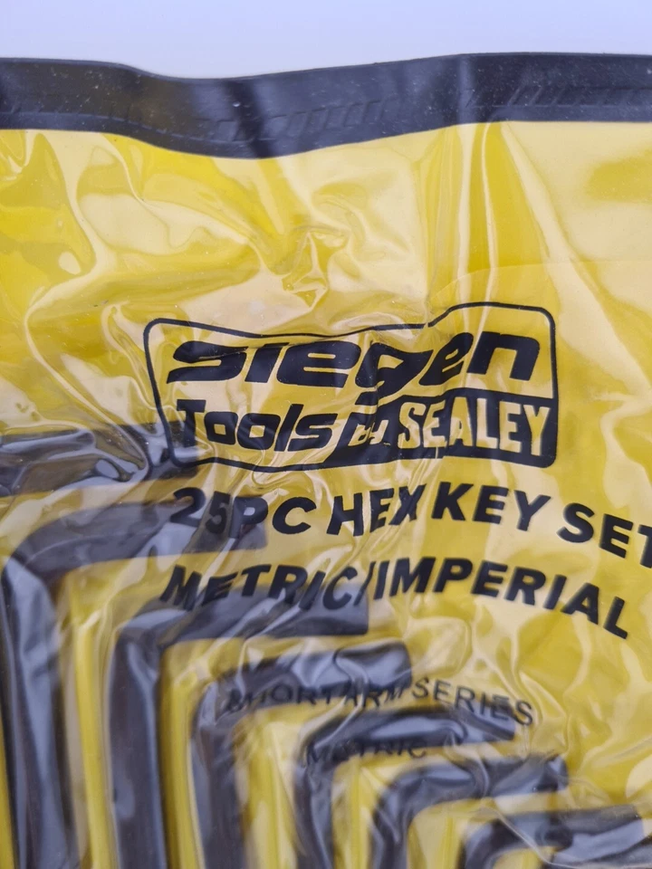 Sealey Siegen 25pc Metric Imperial Hex Key Set Model SO465  Durable Tool Kit NEW - Image 3 of 4