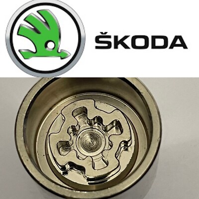 SKODA RADMUTTER SCHRAUBENSCHLÜSSEL HAUPTSCHLÜSSEL ENTFERNER - BUCHSTABE R 775 CODE