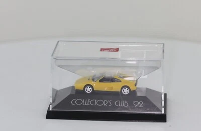 Herpa Ferrari 348 ts - gelb - H0 1:87 *Collectors Club 1992* in PC-Vitrine & OVP - Bild 1 von 4
