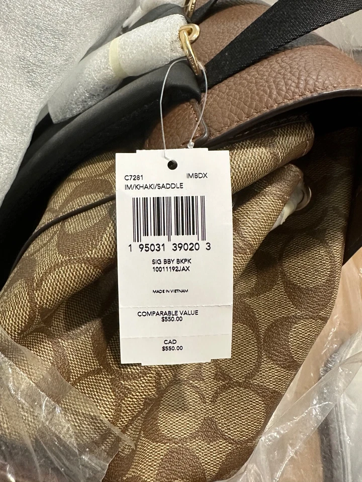 Сумка для подгузников Coach рюкзак, новая с бирками - Изображение 3 из 3