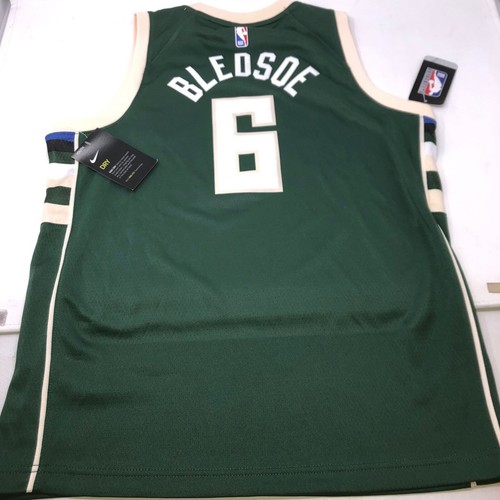 Milwake Bucks Green Nike Jersey Bledsoe # 6 Size Large - Picture 2 of 4