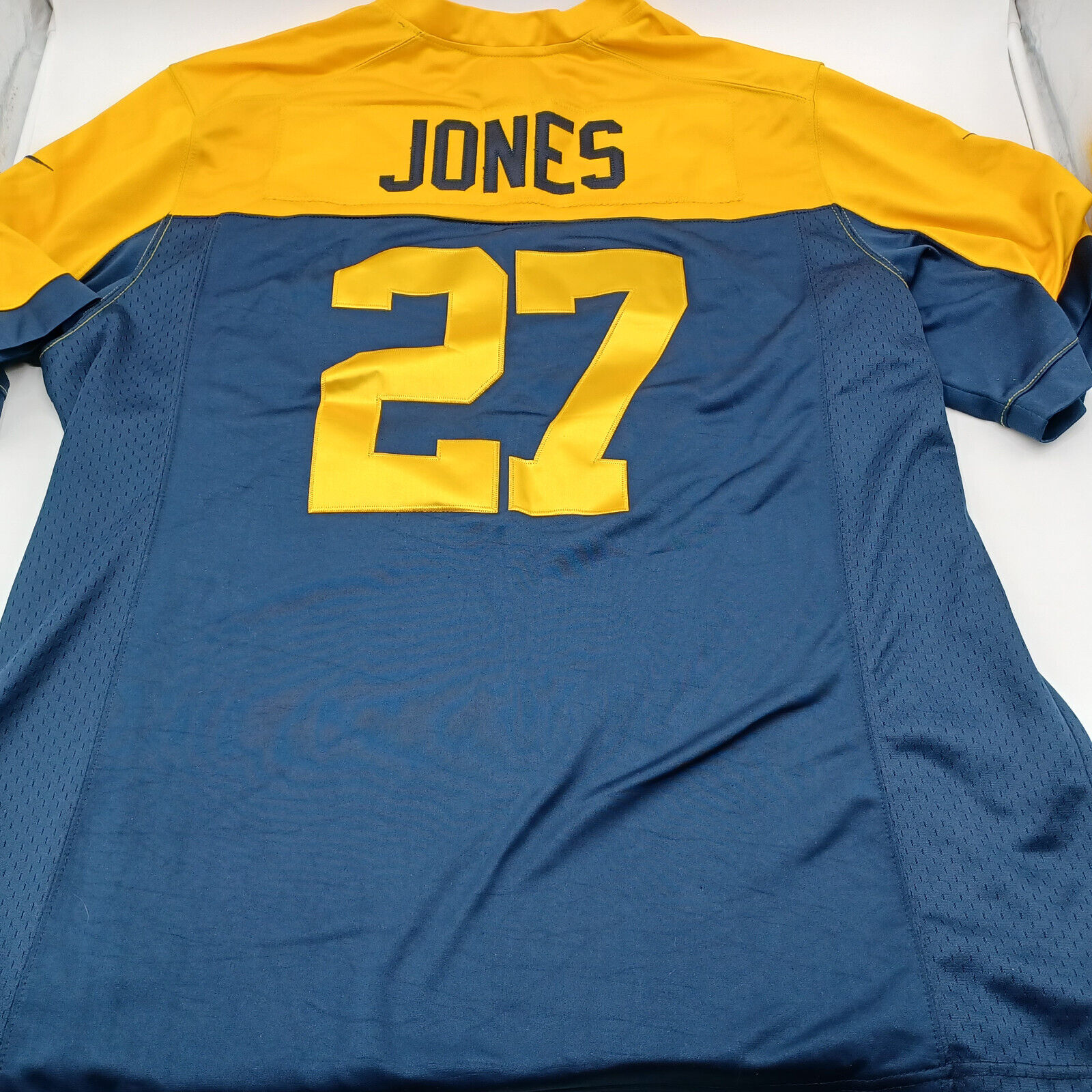 blue and yellow packers jersey