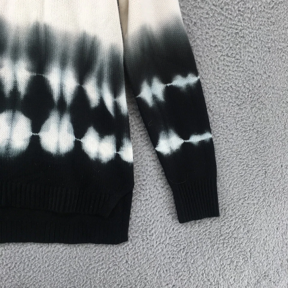 Simply Vera Pullover Sweater Womens S Black White Crew Neck Long Sleeve Knitted - Image 3 of 4