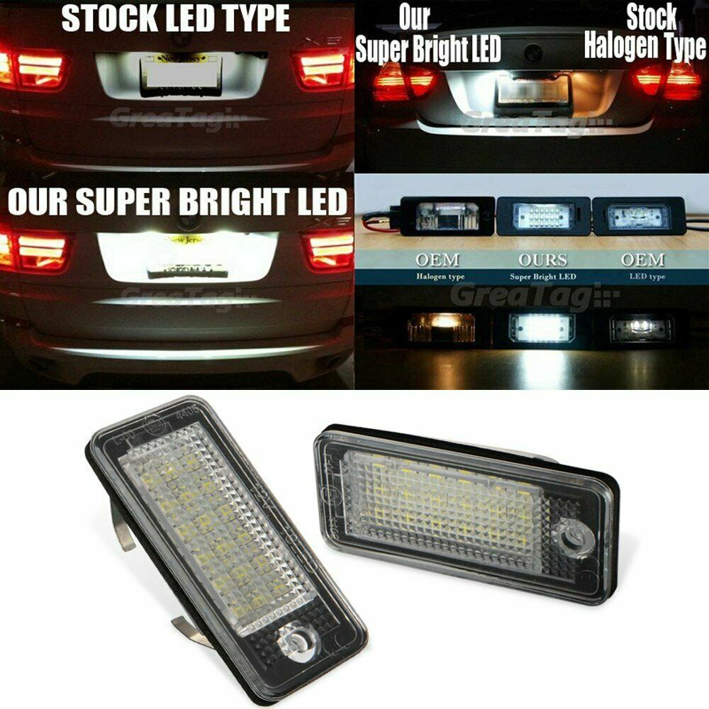 Bright White LED License Plate Light Bulbs For Audi A3, A4, A5, A6, A7, Q3, Q5, Q7
