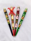 Wooden a pen "Matryoshka" Nesting doll Khohloma Russian style Handmade painting