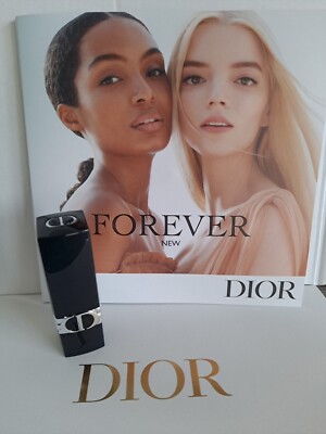 Dior Rouge Lipstick red 999 Satin New Travel Mini Size 1.5g & Free Sample Card. 