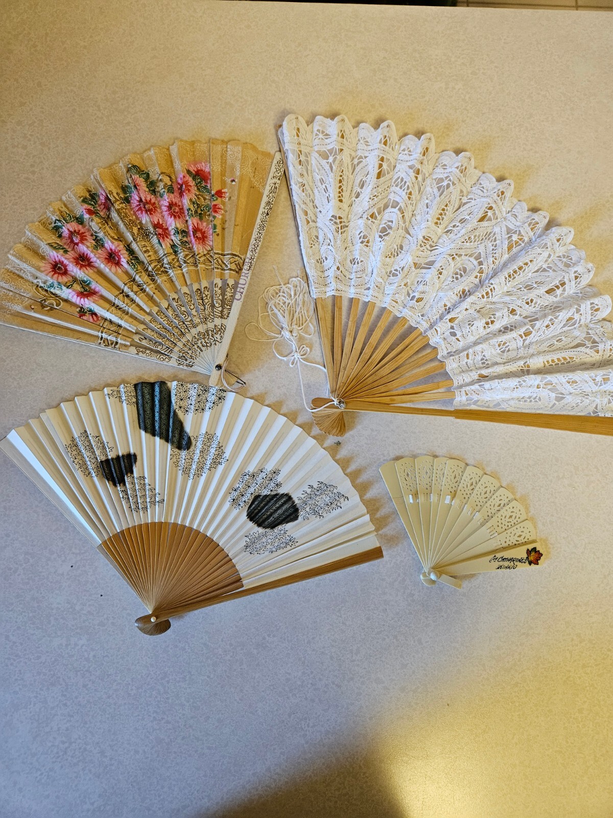 Decorative Hand Fans 4 Various Styles Gem