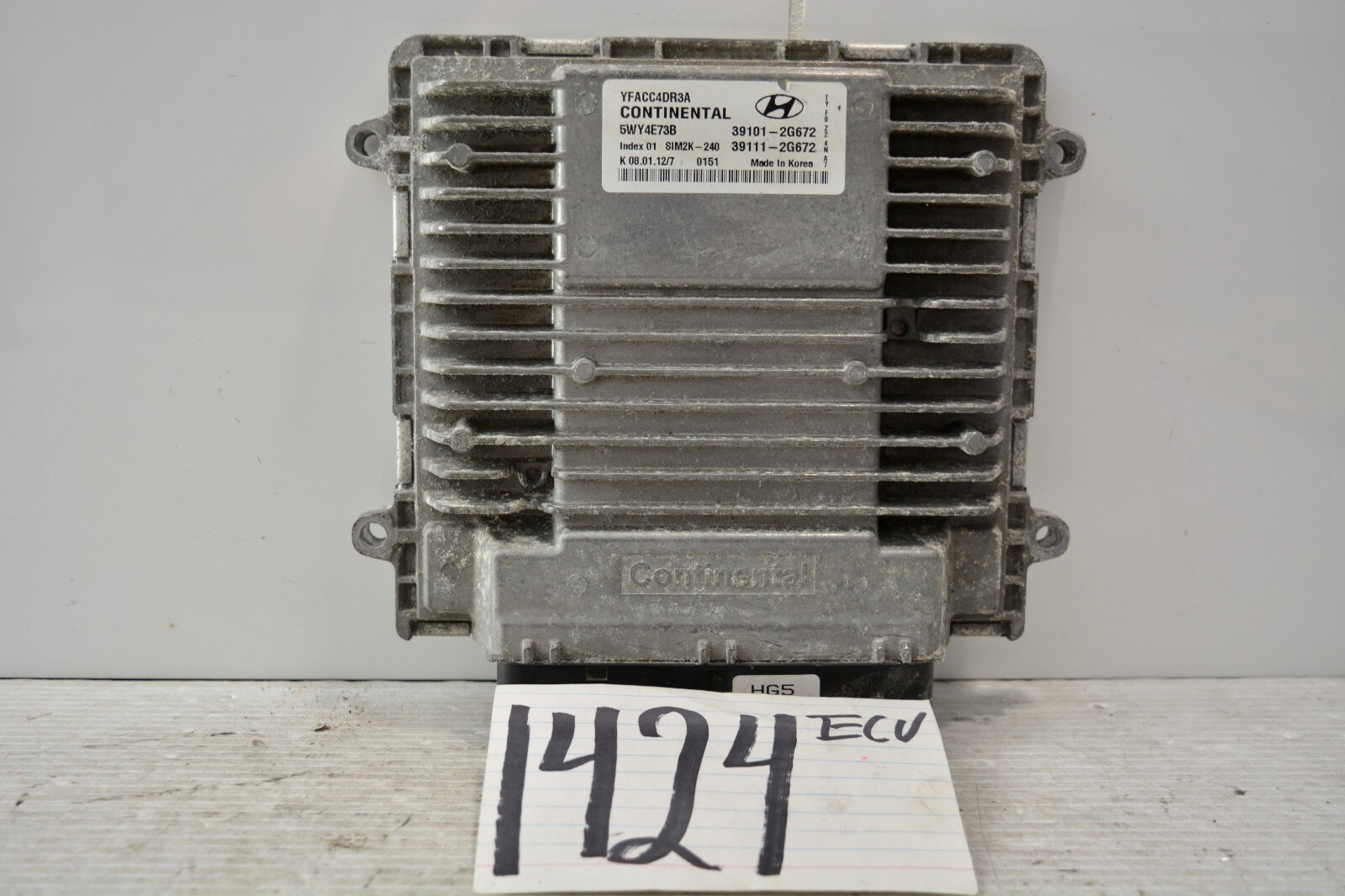 11 12 13 14 Hyundai Sonata #1424 Engine Computer ECM ECU 39101-2G672