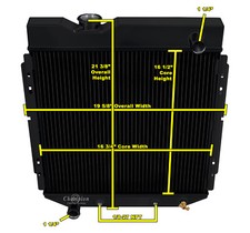 Ar Champion 2 Row Black Finish Radiator For 1965 1966 Ford Mustang L6 Engine