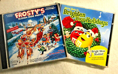 2 Christmas FUN CDS Frostys Sleigh Ride Party & M&Ms Merry Brighten Yr ...