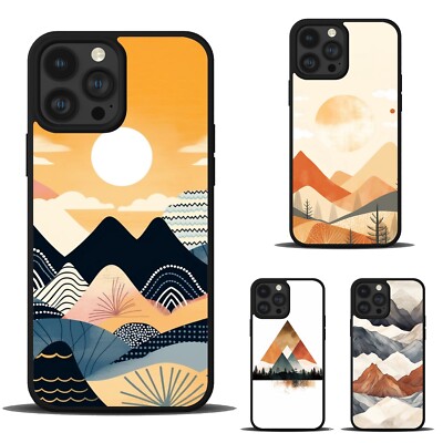 Plastic TPU Cover For iPhone XS XR 6 7 8 Plus SE 2nd 3rd Boho forest moon