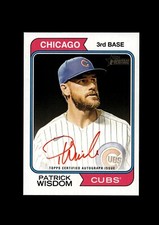 2023 Topps Heritage Real One Autographs Red Ink Patrick Wisdom Error A43 400