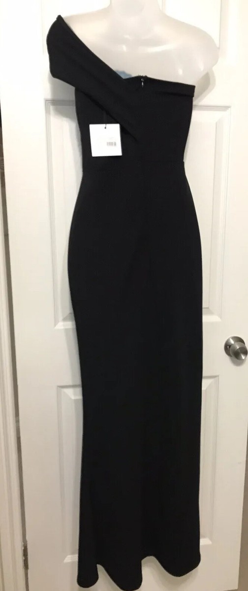 Missguided One Shoulder Maxi Dress, Sz: M Black | eBay