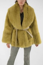 Drome New Shearling Toscana Fur Shawl Collar Jacket Coat S Made In Italy