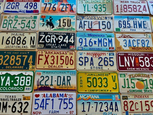 Vintage Starter Pack of 10 License Plates in Good Condition - 20 Years or Older