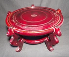 Large Vintage Oriental Chinese Wooden Stand, for Bowl / Vase with base 9" / 23cm